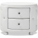 Davina Oval 2 Drawer Nightstand in White Leatherette